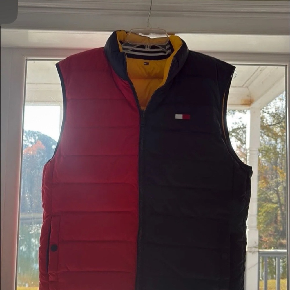 Tommy Hilfiger Reversible Men's Red and Navy Blue Vest